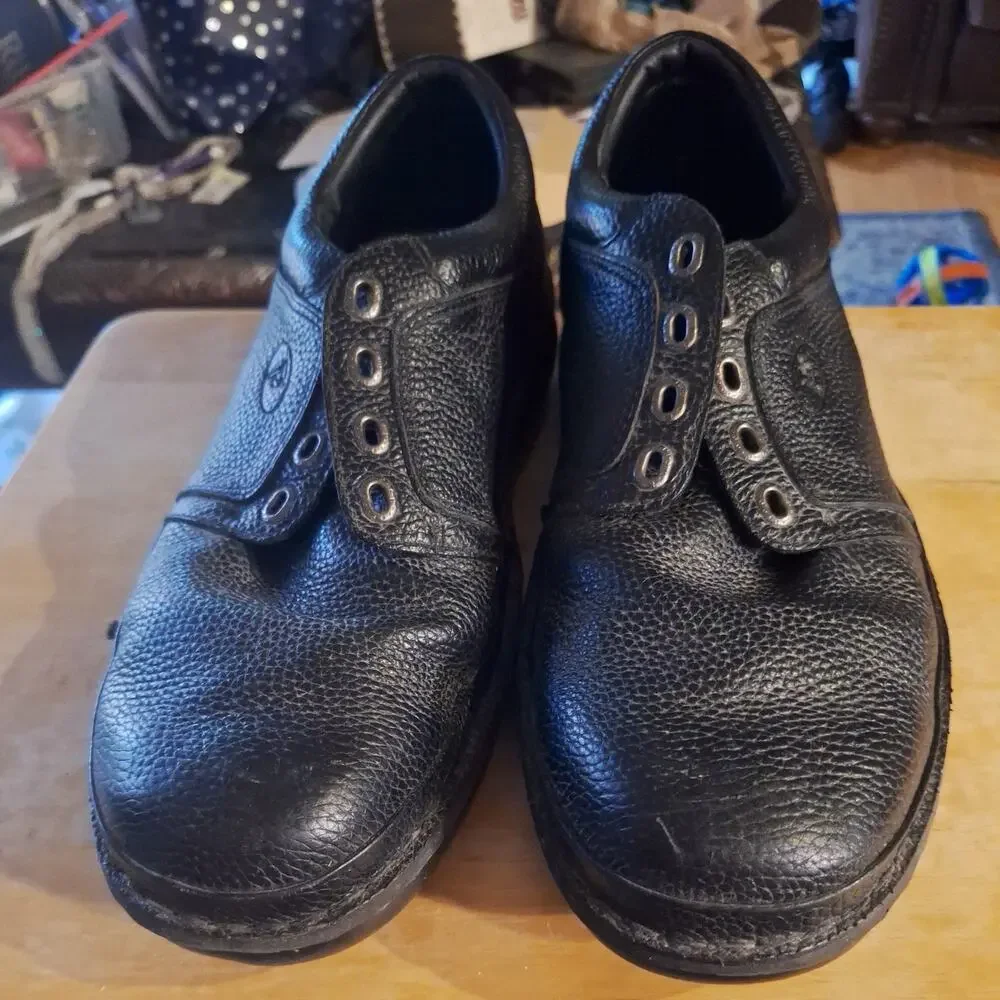 Propet Village Walker Black Leather Mens Casual M4070-Black Size 14 US X(3E)